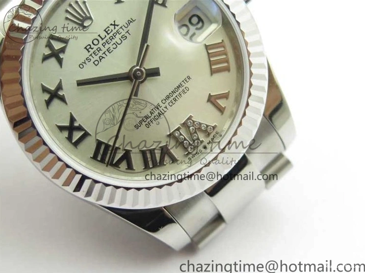 0104 Datejust 31mm 278271 SS BP Maker Best Edition Silver Roman Dial on Oyster Bracelet Trendy 2746